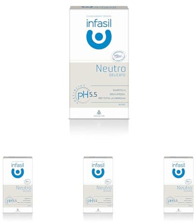 Infasil Detergente Intimo Neutro pH Specialist, Rispetto e Delicatezza per Tutta la Famiglia, 200 ml (Confezione da 4)
