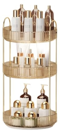 Um 360 Grad drehbarer Make-up-Organizer, hohe Kapazität, Hautpflege, transparente Aufbewahrung, Parfüm-Organizer, drehbarer Kosmetikkommoden-Organizer, Arbeitsplatte, Schminktisch-Organizer, für
