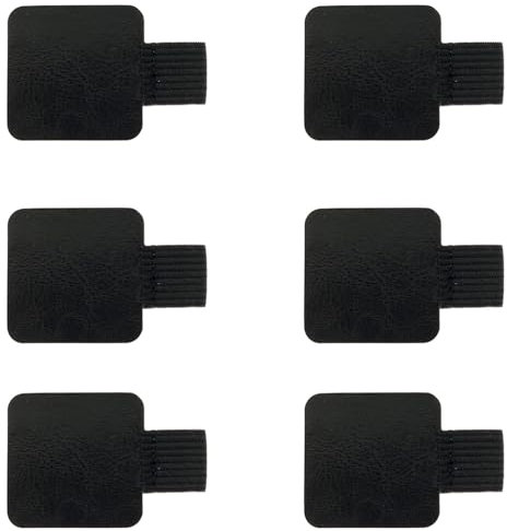 Leather Pen Loop,6 PCS Self Adhesive Pen Holder Pen Loop with Elastic Insertion Pen Loop Black Pen Loop Stylish Secure Pen Loop for Notebooks Diaries Tablets Calendars Planner
