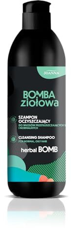 JOANNA Kräuter Bombe Reinigendes Shampoo 500 ml - Intensiv Feuchtigkeitsspendend und Nährend - Pflege für geschwächtes, sprödes Haar und sorgt für einen natürlichen Glanz