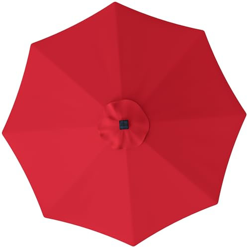 Outsunny 3m Parasol Replacement Canopy with Top Vent, UPF 50+ Garden Cover, 8-Rib Design