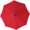Outsunny 3 m Replacement Parasol Canopy with Top Vent, UPF 50+ Garden Parasol Replacement Canopy, 8 Rib Parasol Cover Replacement Fits Various Frames, Red