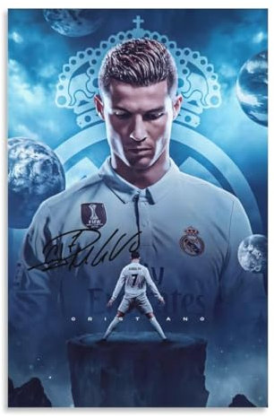 Fußballstar-Poster,Fußballstars Kunstdruck – Künstlerische Leinwand-Wanddekoration 40x60 cm(ohne Rahmen) (C)