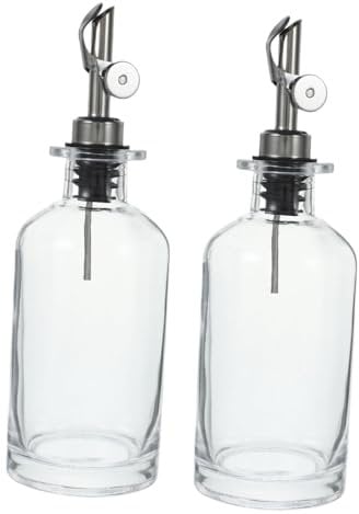 AMULONG Sojasauce Essig Cruet Drizzler 2er-Set Kochölflaschen-Set Küchengewürzspender Zur Lagerung Von Sojasauce Und Essig Oil Dispenser Flasche