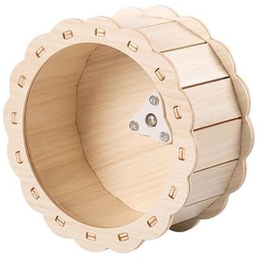 Ailan Laufrad aus Holz für Hamster, Fitnessgerät für leises und Komfortables Laufen – geeignet für kleine Haustiere wie Hamster, Rennmäuse, Mäuse und Kätzchen, Holz, 19cm