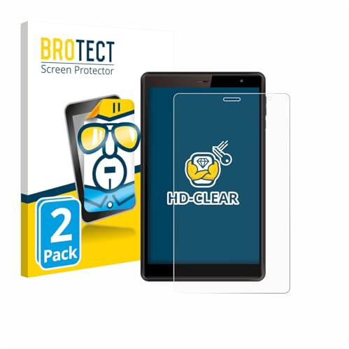 BROTECT Schutzfolie für Logicom Tab 80 8 | 2 Stück Transparenter Displayschutz Made in Germany Klare Displayschutz-Folie Clear Einfache Montage Case-Friendly