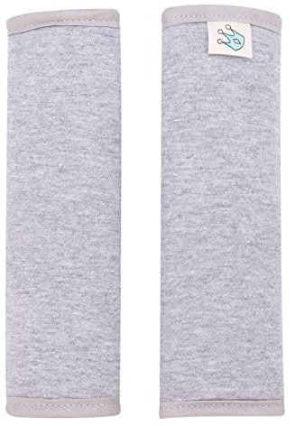JYOKO KIDS Gurtpolster Universal für Babyschale, Buggy, Autositz (17 x 18, Grey Stone)