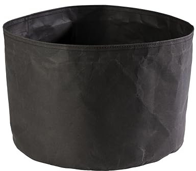 APS 30446 Runder Brotkorb, Naturfaser und Kunstharz, Ø 30 x 22 cm Schwarz