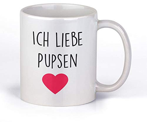 TassenTicker - Ich liebe Pupsen - Kaffee/Tee/Becher/lustig/Arbeit/Büro/Kollegen/Chef/Geschenk/ - Hochwertige Qualität - beidseitig bedruckt