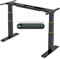 FlexiSpot Höhenverstellbarer Schreibtisch Gestell, elektrisch mit 2 Motoren, 3-stufiges Tischgestell höhenverstellbar mit 4 Memory-Steuerung & USB, Belastbar bis 160 KG(E6 Premium Schwarz)