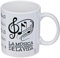 Mopec G297.2 Taza cerámica Partitura musical CAT, 330 ml