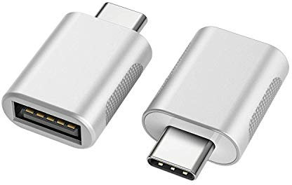 nonda Adattatore da USB C a USB 3.0 (2 Pezzi),Adattatore OTG da Thunderbolt 4/3 a USB Femmina per MacBook Pro 2021, MacBook Air 2022, iPad Pro 2021, Altri dispositivi con USB Tipo C (Argento)