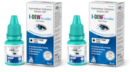 I-DEW Soothe Eye Drops – Day-Time Gentle Relief for Dry, Tired & Irritated Eyes | Contact Lens Friendly | Long-Lasting Hydration | Preservative-Free | 10ml (Pack of 2)