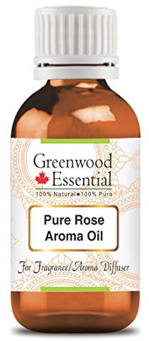 Greenwood Essential Huile d'arôme de rose pure (convient pour diffuseur d'arôme) 100 % naturelle de qualité thérapeutique 15 ml