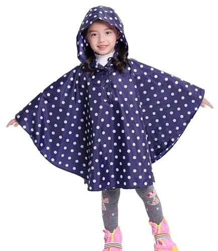 Gaga city Kinder Regencape, Regenmantel Regenponcho Regenjacke mit Kapuze Wasserdicht Regencape für Jungen Mädchen 1-12 Jahre alt