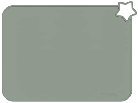 Minifolk Single Silicone kids Star Table Mat in Thyme | Baby Toddler Placemat | Non Slip Mat | Mess free | Dishwasher safe
