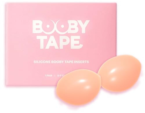 Booby Tape Silicone Push Up Inserts D-F Cup Fuller Looking Bust | Reusable Silicone Inserts for an Instant Fuller Looking Bust and Enhanced Cleavage. Waterproof, Soft and Comfortable Wear.