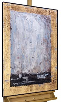 KunstLoft Acryl Gemälde 'Goldene Aura' 60x90cm handgemalt Leinwand Bild