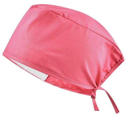 B-well Op Haube Stoff OP Hauben Stoff Krankenschwester Zubehör für Ärzten, Krankenschwestern, Zahnärzten, Pharmazeuten, Tierärzten, Medizinischem Personal (Baby Pink)
