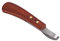 FOUF Hufmesser, Zweischneidiges Hufmesser aus Leder mit Gummi-Holzgriff, Professionelle Hufschmied-Werkzeugsätze, Leder-Rechtshänder-Hufmesser, Vielseitig Einsetzbar für Hufschmiede, Tierärzte, Reite