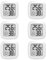 OPPERD 6 Pcs LCD Digital Hygrometer Thermometer, Mini Digital Room Temperature Monitor, Indoor Temperature Humidity Monitor for Bedroom, Car, Baby Room, Warehouse, Cellar, Office