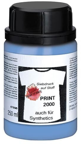 PAINT IT EASY NEU Siebdruckfarbe DEKAPRINT 2000, 250 ml, Hellblau