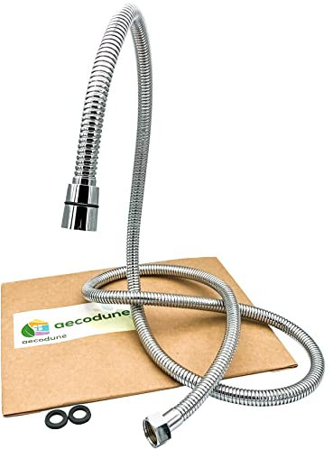 aecodune Premium Duschschlauch 1,5m - Universal Brauseschlauch für Duschkopf, Badewanne, Handbrause - Edelstahl Flexibel und Anti-Twist Schlauch - Langlebig, Rostfrei, Explosionsgeschützt