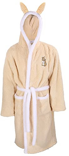 Disney Womens Bambi Dressing Gown Supersoft Fleece Miss Bunny Robe Cream L-XL