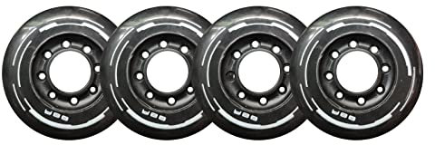 JHKJ PU Inline Skate Ersatzräder 4er Pack 72mm 76mm 80mm Inline Skates Ersatzrad mit Kugellagern 88A,80mm
