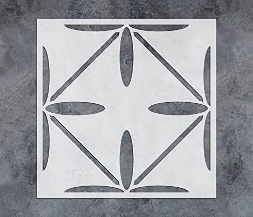 GSS Designs Reusable Large 12x12Inch Floor Stencils for Painting Concrete, Patio, Walls and Floors