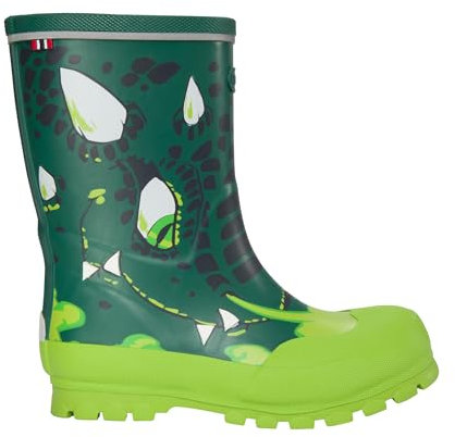 Viking Jolly Print, Stivali da Pioggia Unisex - Bambini e ragazzi, Verde Bottlegreen, 36 EU