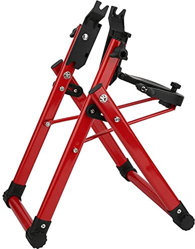 HEITIGN Fahrrad-Rad-Zentrierständer, Aluminiumlegierung, Roter Rad-Zentrierständer, Heim-Fahrrad-Reparatur, Wartungsunterstützung, Werkzeug-Zubehör