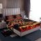 Bettwäsche-Set mit Feuerwehr-Thema, Queen-Size-Set, brennende Flamme, für Erwachsene, Schlafzimmer, Dekoration, Feuerwehrmann-Schild, Mikrofaser-Bettwäsche-Set mit flachem Spannbetttuch, 2