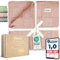 Bebelein® Babydecke 100% Bio Baumwolle aus Spanien 90x110cm *Winterdecke sehr warm und dick* Kuscheldecke Kinderwagen Baby Erstausstattung Neugeborene Geschenk Rosa