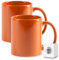 ShyaWorld Tazas de cerámica de 370ml de colores presentada en caja individual. Aptas para microondas y lavavajillas. (Naranja, 2)