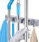 Vicloon Broom Mop Holder, Broom Holder Wall Mounted Gripper with 3 Slot 4 Hooks, Heavy Duty Broom Storage, Brush Holder Hanger, Brush Holder Hanger for Broom Cupboard Kitchen Bathroom Garage Garden