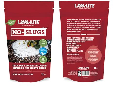 Jardinion Lava Lite Pflanzgranulat 1l Grau | Schneckenschutz, 100% natürliches Lavagranulat, für Zimmerpflanzen und Outdoorpflanzen
