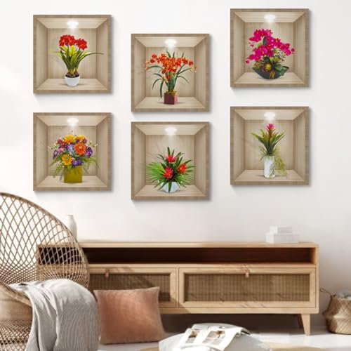 Flower Wall Stickers Tropical Leaves Wall Decals Plants Bedroom Sofa TV Background Wall Decor 0406