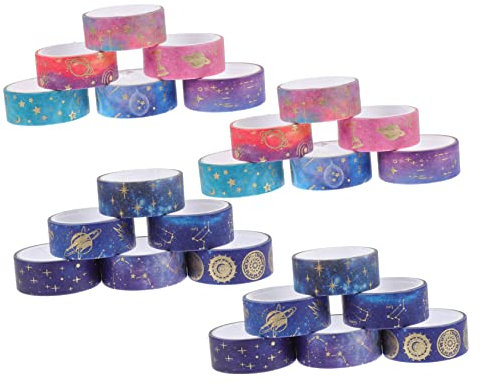STOBOK 48rouleaux Ruban Adhésif Décoratif Étoilé Washi Tape Pour Scrapbooking Et Décoration De Fêtes