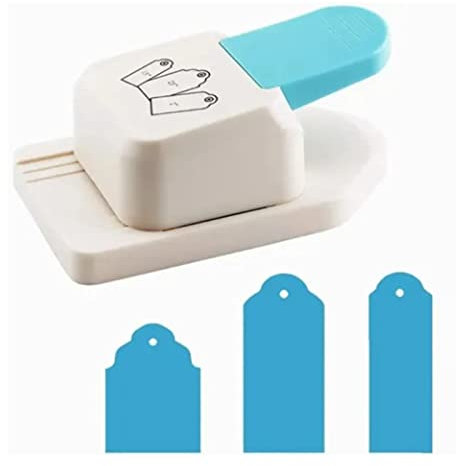 Glomora Tag Punch,3 in 1 Runder Etikettenstanzer 1,5 Zoll, 2 Zoll, 2,5 Zoll Paper Craft Tag Punch Für DIY Papierhandwerk Scrapbooking Karten