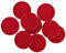 Lot de 100 jetons de chariot en plastique - Taille comme pièce de 1 euro - Couleur : rouge brillant