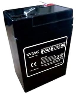 V-TAC VT-4-6 BATTERIA PIOMBO ACIDO 6V 4AH CON ATTACCHI T1 - SKU 23448