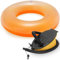 NARAMAKI Schwimmring Neon, 76 cm – Schwimmring in verschiedenen Farben Grün/Orange + Fußpumpe für aufblasbare Schwimmbäder – Kit Meer – Pool – Camping