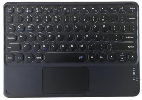 Begchy Teclado inalámbrico Bluetooth mini de 78 teclas, teclado recargable para juegos, oficina, teclado táctil para tablet, PC, color negro