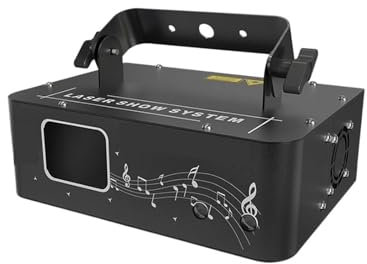 WLLKIY Bühnenlichter 500 MW RGB-Laserstrahllinienscanner RG-Muster 2-in-1-Projektor DJ Disco Urlaub Party Hochzeit Bar DMX Bühnenbeleuchtungseffekt(with Remote)