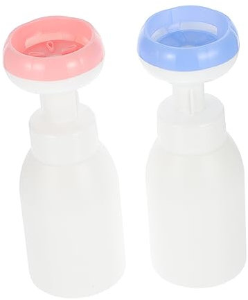 WOONEKY 2piezas Botellas De Forma De Flor para Jabón De Ducha y Gel De Baño Dispensadores De Burbujas Reutilizables