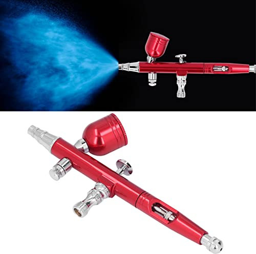 Nagel-Airbrush-Maschine, Tragbare G1/8 Nagel-Spritzpistole, Airbrush-Set, Farbspritzpistole, Airbrush-Maschine für Make-up, Nagelkunst, Kostümhandwerk (AR180 rot)