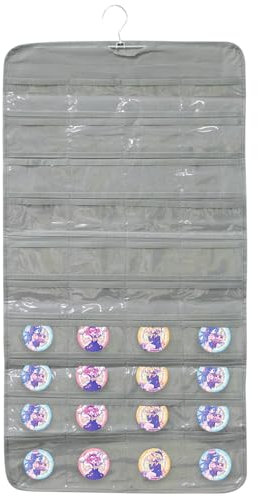 JINGHANGER Hängender Broschennadel Organizer Broschensammlung Doppelgesicht Aufbewahrungshalter Pin Displayhalter Vitrine für Emaille-Nadeln hält bis zu 80 Pins 86x43cm