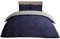 Brentfords Reversible Double Teddy Fleece Bedding Set, Fluffy Duvet Covers with Pillowcases Ultra Soft Thermal Winter Warm Teddy Bear Bedding Set - Navy/Grey, Double