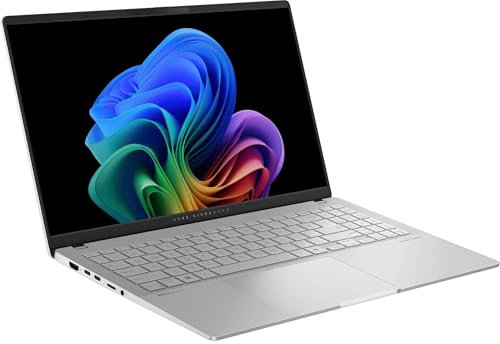 ASUS Vivobook S 15 Laptop; Copilot+ PC, 15,6 3K 120Hz OLED Display, Qualcomm Snapdragon X Elite X1E-78-100 12-Core Processore, 32GB RAM, 2TB SSD, Windows 11 Home, Cool Silver